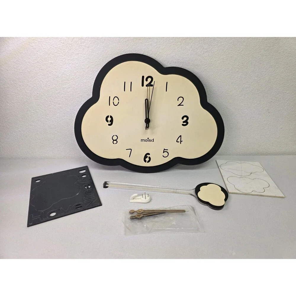 Meisd Cloud Decorative Wall Clock for Living Room Decor, Modern Nursery Decor